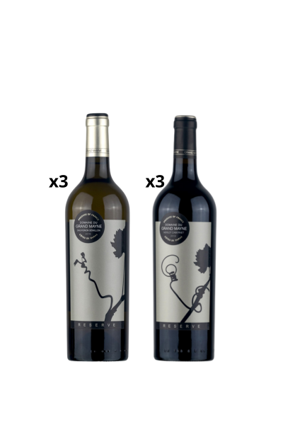 DOMAINE GRAND MAYNE - AOC Côtes de Duras 3 Réserve Sauvignon Sémillon 2019 + 3 Réserve Merlot Cabernet 2019